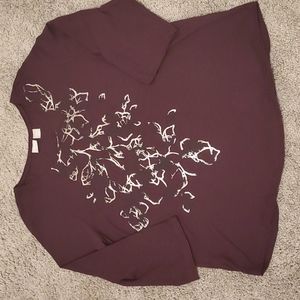 Chicos Zenergy Purple Tunic T Shirt Size 3